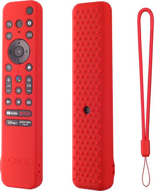 Oboe Front & Back Case for Sony Smart Tv 2022 Voice Remote RMF-TX 800U RMF-TX 900U Silicone Remote Cover with Lanyard