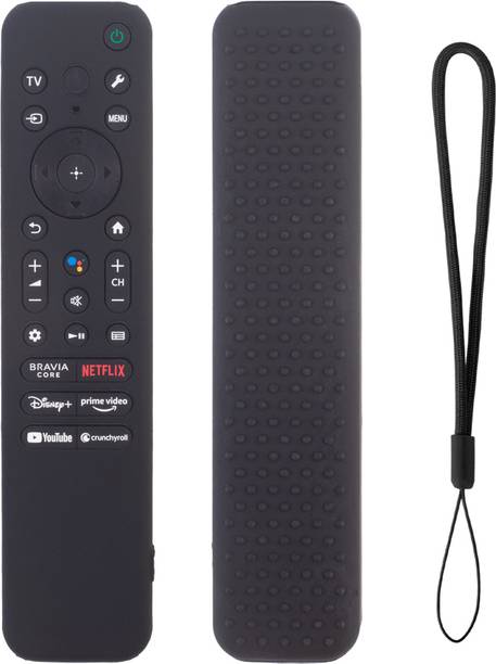 CALDIPREE Front & Back Case for Sony Bravia Smart Tv 2023 Voice Remote RMF-TX910U Remote Protective Cover with Lanyard