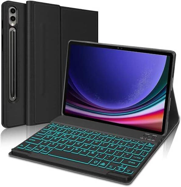 Proelite BacklitKeyboardcaseS9PlusBLK Bluetooth Standard Tablet Keyboard Compatible with Desktop, Laptop, Mac