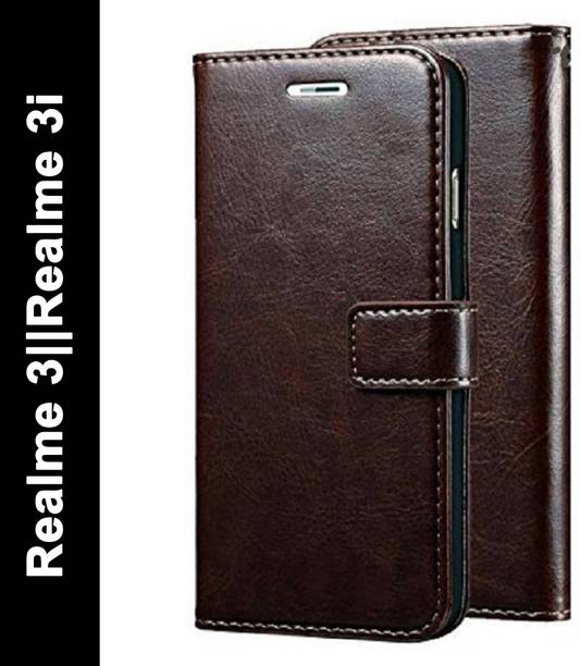 Krofty Flip Cover for Realme 3, Realme 3i