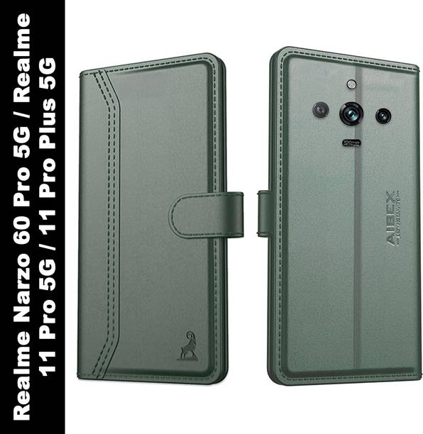 AIBEX Flip Cover for Realme Narzo 60 Pro 5G / 11 Pro 5G / 11 Pro Plus 5G|Vegan |PU Leather