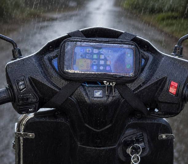Minesmini Pouch for Waterproof Bike Mobile Phone Mount Pouch with Zipper and Touch Screen