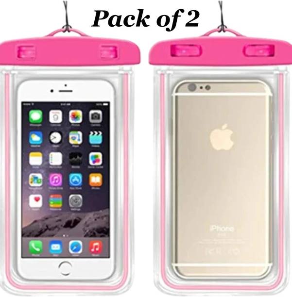 Luthra Creations Pouch for All Mobile Phones Rain Cover Waterproof Dustproof (Pack of 2)