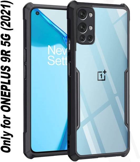 Mobile Back Cover Pouch for OnePlus 9R' Transparent Hybrid Hard PC Back TPU Bumper Impact Resistant Case
