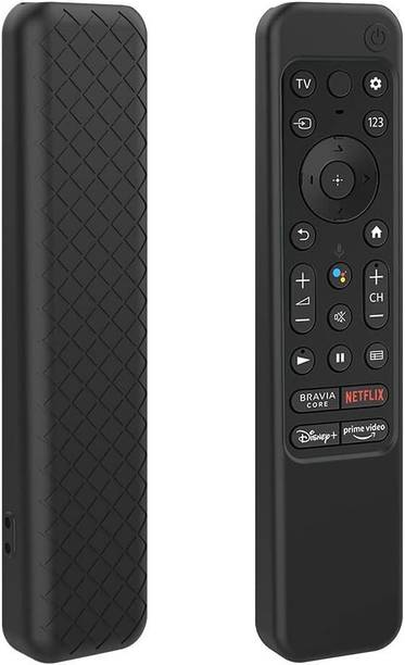 RAYA Protective Case for Sony Smart TV 2022 Voice Remote RMF-TX 800U RMF-TX 900U Silicone Remote Cover with Lanyard