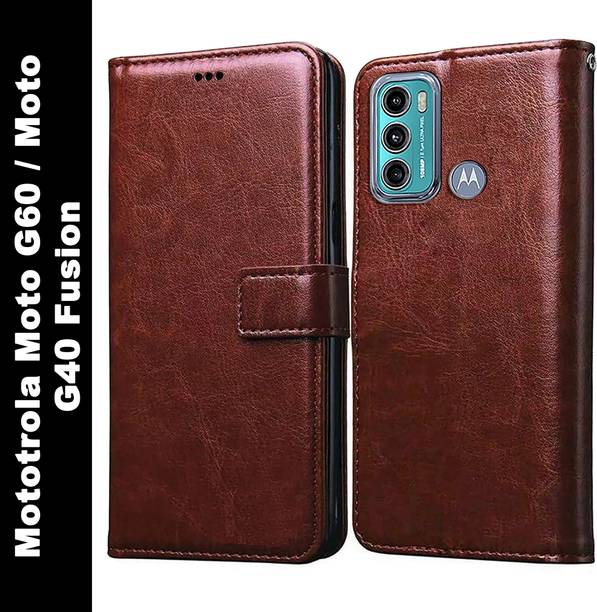 Casotec Flip Cover for Motorola Moto G60 4G, Motorola Moto G40 Fusion 4G