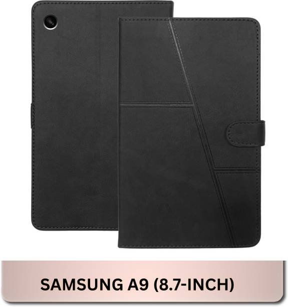 ZARTON Flip Cover for SAMSUNG GALAXY A9 8.7 INCH, 3 POCKETS, DUAL PROTECTION, PREMIUM QUALITY MATERIAL