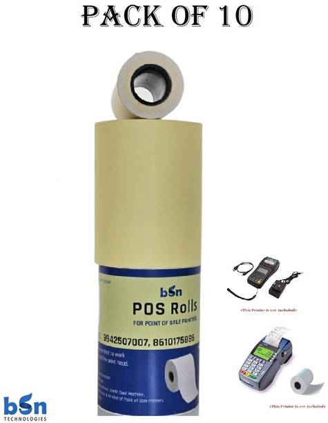 BSN 3 inch-25m Yellow Printer Rolls Thermal Cash Register Paper