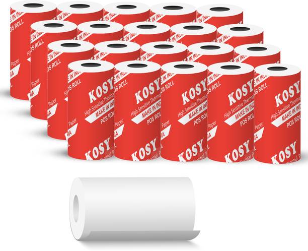 KOSY POS Thermal Paper Roll Pack of 20 Swipe Machine Receipt Paper Thermal Cash Register Paper