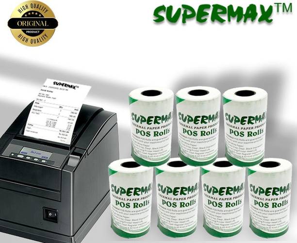 Supermax Thermal Paper/ POS Machine Rolls 2 Inch- 55mm X 15 Mt 70 GSM (Pack Of 30 Rolls) Thermal Cash Register Paper