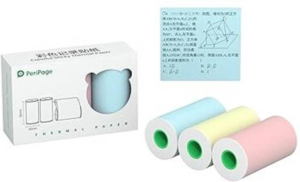 PeriPeri PeriPage 56x30mm (2inch) Colorful Sticky Thermal Paper (Self-Adhesive) Thermal Cash Register Paper