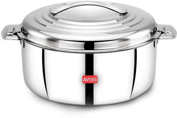 अवियास Platina Premium Stainless Steel Insulated Serving Roti casserole सर्व कैसरोल