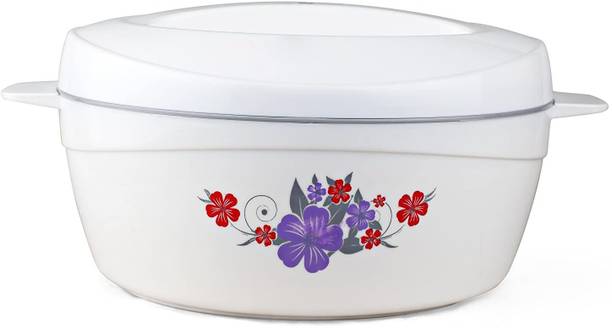 सेलो Roti Plus Plastic 2500 ML White Grey थर्मोवेयर कैसरोल