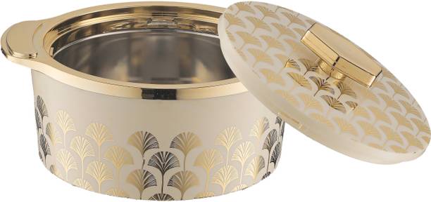 Trueware Floraa Fine Inner Steel Casserole, 1000 ml, PU Insulated BPA free Odor Proof Thermoware Casserole