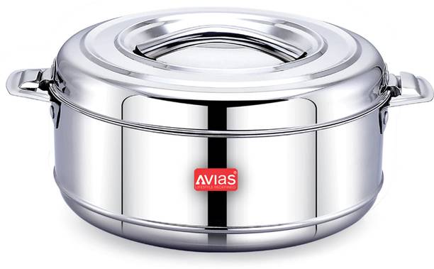 अवियास Astra Stainless Steel Double Walled Puff Insulated Hot Pot Set of 1 सर्व कैसरोल
