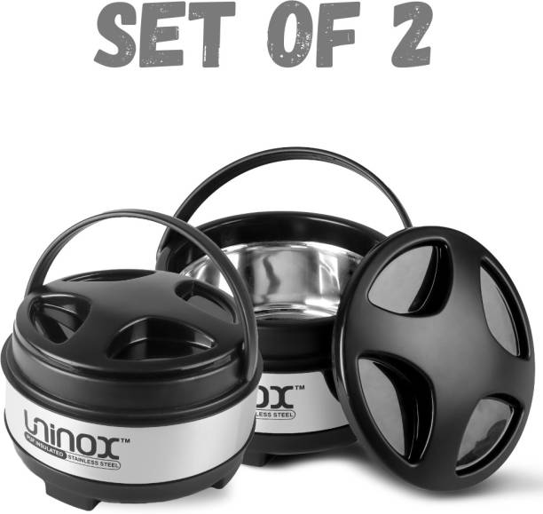 UNINOX Hot Meal Perfection: 2 Casserole Hot Pots 2000ML & 2500ML with Lids Pack of 2 Thermoware Casserole Set