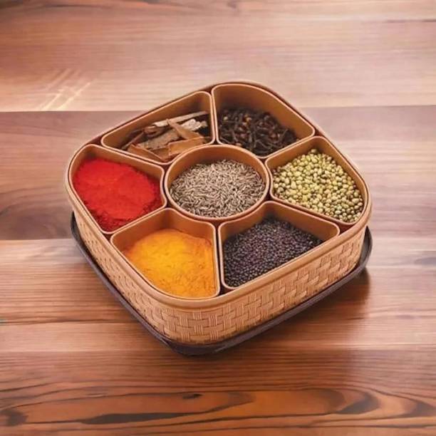 Cartco Square Plastic Masala Dabba-spice box Cook and Serve Casserole