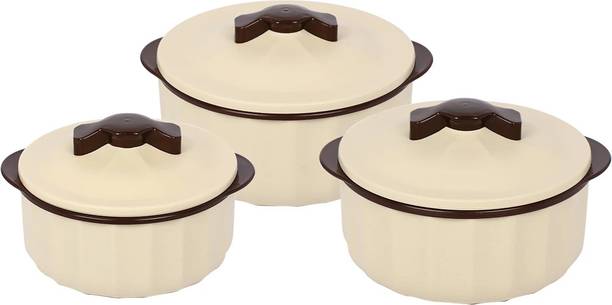 JAYPEE Micro Smart Serving Gifting Dining Table Party Occasional Use Pack of 3 Thermoware Casserole Set