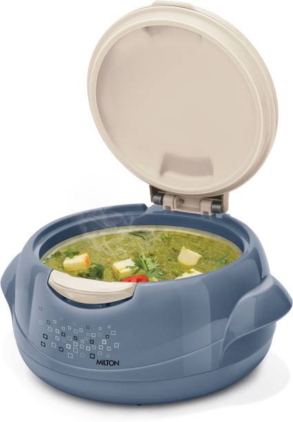 मिल्टन Microwow One Touch 1500 Inner Steel Casserole One Touch Lid (1340 ml) Stone Blue कुक एंड सर्व कैसरोल सेट