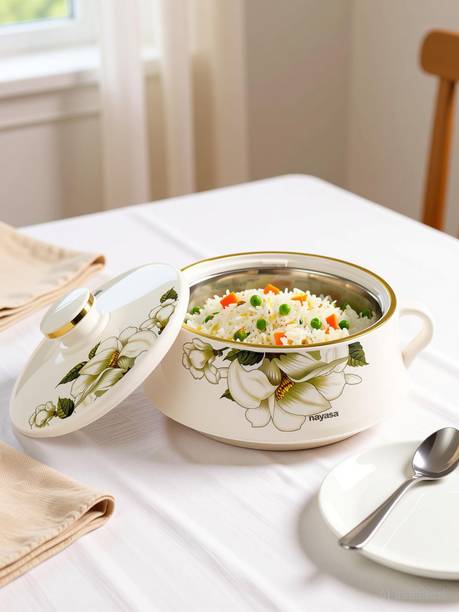 NAYASA Lorenzo Insulated Casserole | Stainless Steel Inner | Food Grade | BPA Free | Serve Casserole