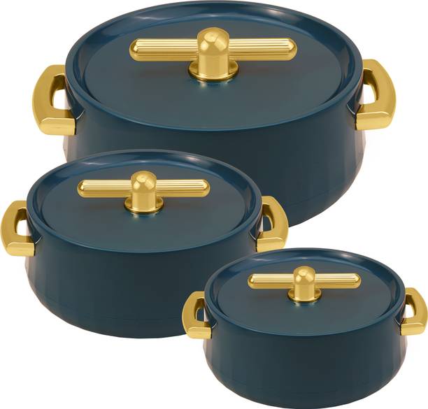 सेलवेल ग्लोबल Pack of 3 Serve Casserole Set (1700 ml, 1200 ml, 600 ml) 3 का पैक सर्व कैसरोल सेट