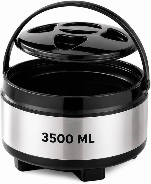 SHADDYS COLLECTION Premium 3500 ML Stainless Steel Insulated Casserole Hot Pot for Roti, Serve Casserole
