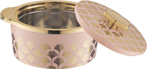 Trueware Floraa Fine Inner Steel Casserole, 1000 ml, PU Insulated BPA free Odor Proof Thermoware Casserole