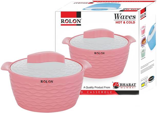 ROLON Waves 1600 Casserole Pink | 1150 ml Capacity Thermoware Casserole
