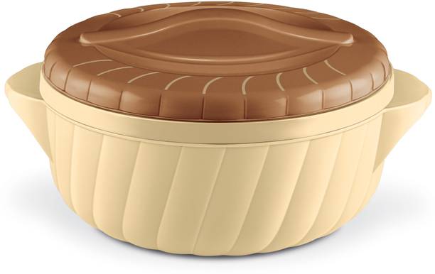 मिल्टन Flora 1000 Insulated Inner Steel Casserole for Roti, 750ml, Hot Box, Silky Cream सर्व कैसरोल