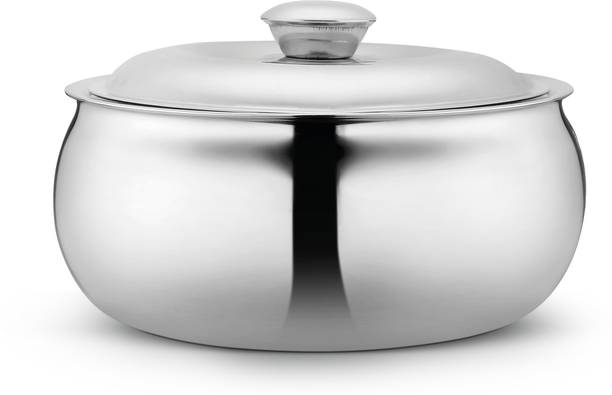 क्लासिक एसेंशियल्स Stainless Steel Double Wall Belly Casserole Insulated Tripot सर्व कैसरोल