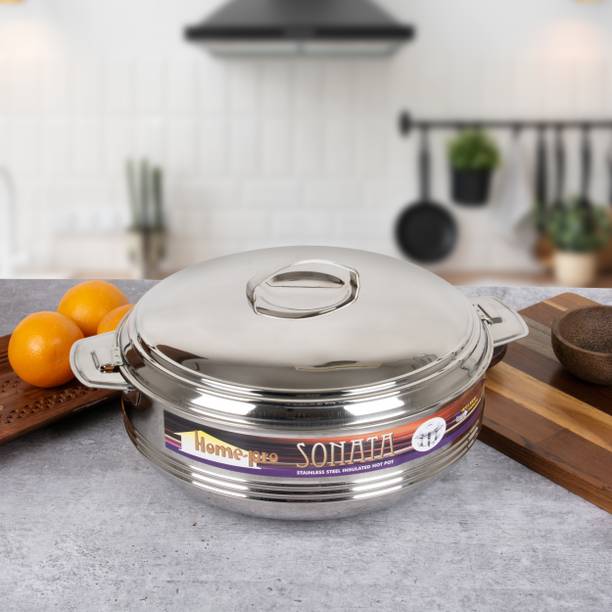 Home-pro Sonata Insulated Stainless Steel Casserole Hot Pot for Roti Chapati Serve Casserole Set