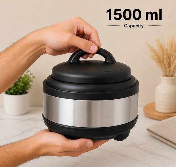 Homivra Stainless Steel Hot Pot Casserole 1500 ml Serve Casserole