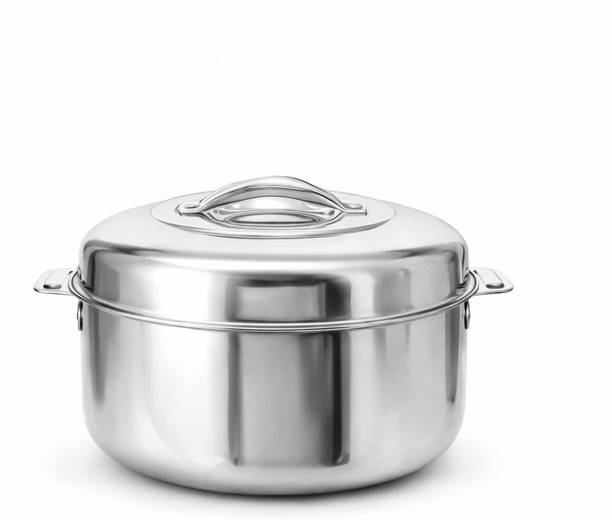 PRDENTERPRISES Stainless Steel Insulated Casserole Hot Pot with Lid Serve Casserole