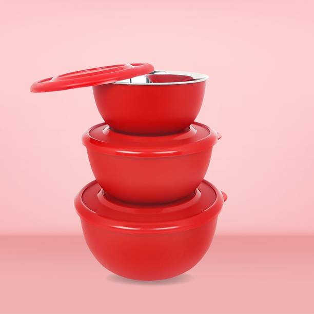 Zaib Airtight Steel Serving set | Serving casserole Pack of 3 Serve Casserole