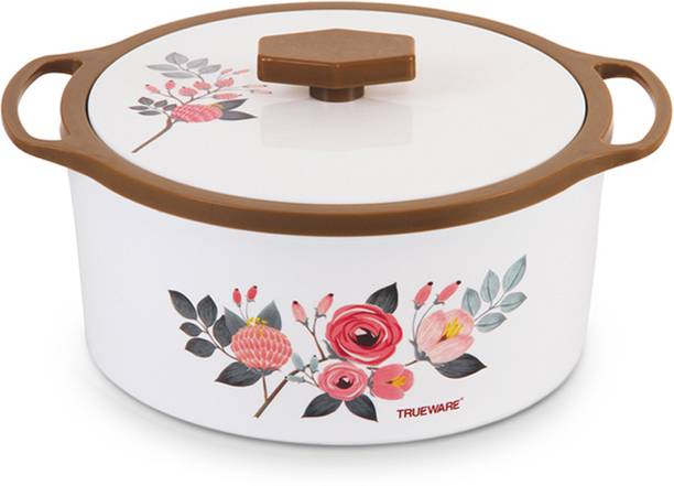 ट्रूवेयर Florra Inner steel outer plastic thermoware 1500 Casserole- Brown थर्मोवेयर कैसरोल