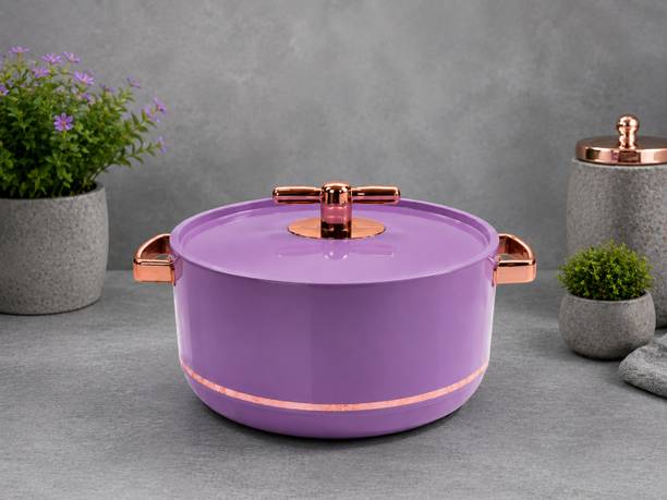 SHADDYS COLLECTION Premium Stainless Steel Insulated Hot Pot Casserole with Lid & Handle Cook and Serve Casserole