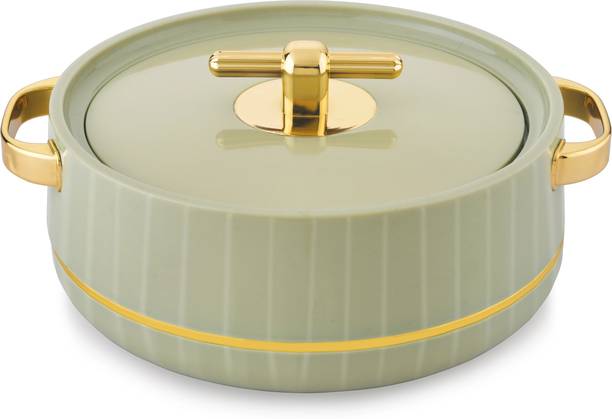 BLAL Deluxe Decor 3000 Inner Stainless Steel Insulated Casserole Green Gold Thermoware Casserole