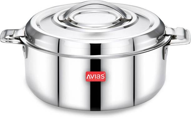 अवियास Avistar Premium, Stainless Steel, Silver Small Hot Pot with Lid सर्व कैसरोल