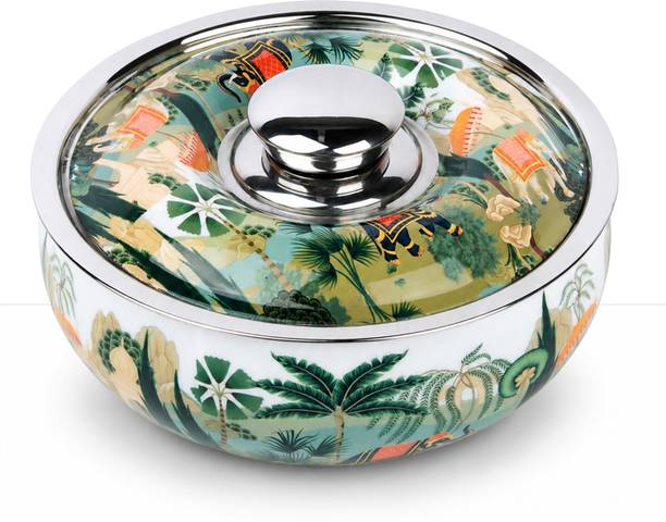 The Better Home Insulated Casserole Serving Bowl Stainless Steel Food Grade Printed Design Serve Casserole