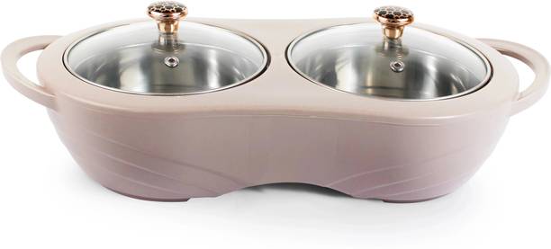 Richcraft Dual Serving Stainless Steel Casserole For Roti, BPA Free, Dual Compartments Thermoware Casserole
