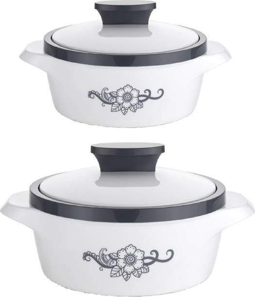 nariya NEW CASSEROLE SET COMES WITH 2 DIFFERENT CAPACITY FOR EVERYDAY USE AT HOME Pack of 2 Thermoware Casserole Set