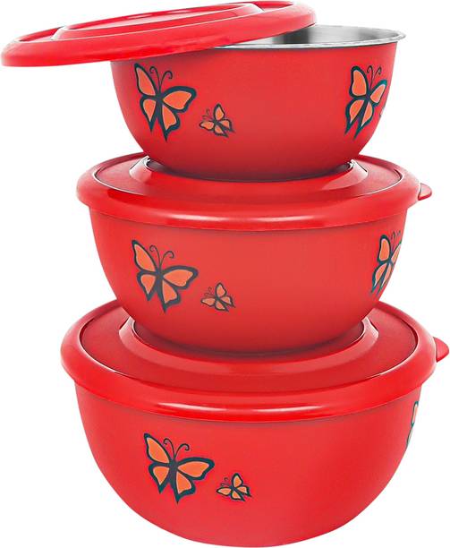 Zaib Food Storage and serving set microwave safe Pack of 3 Serve Casserole Set
