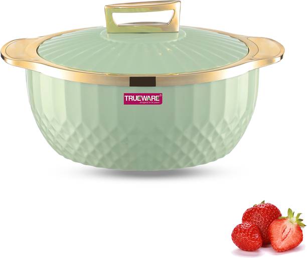 Trueware KRYSTAL Casserole Inner Steel Casserole, 1000 ml, Green | PU Insulated Thermoware Casserole