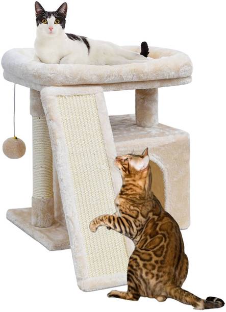 WUDYHUB Small Cat Tree for Indoor Large Cats, Kittens Condo with Scratching Post Free Standing Cat Tree