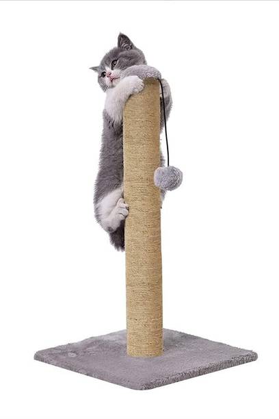 WUDYHUB Scratching Post Cat Kitten Tree | Hanging Ball | Plush Fur Fabric | Heavy Base Free Standing Cat Tree