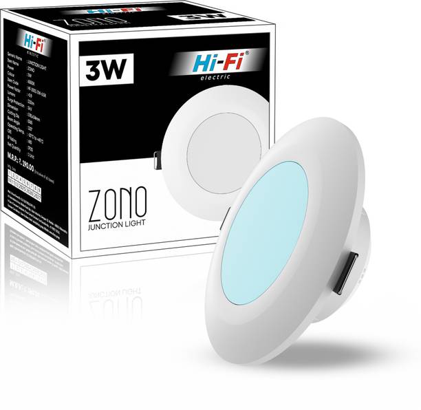 ELLEYS ZONO 3 Watt Junction Box Led Ceiling Light|BIS Certified|(Cool White) Pack of 1 Cob Light Ceiling Lamp