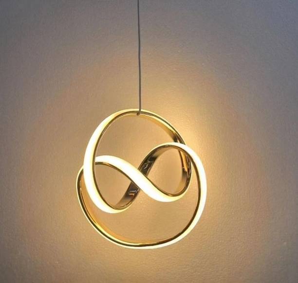 Nyara Luxe Infinity Loop LED Chandelier Modern Gold Spi...