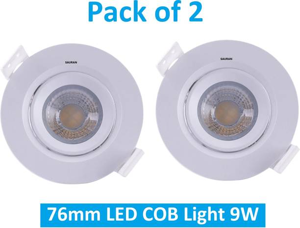 Sauran Pack of 2 76mm LED COB Pure White Light 9W LEC24.2 (With Warranty) Ceiling Light Ceiling Lamp