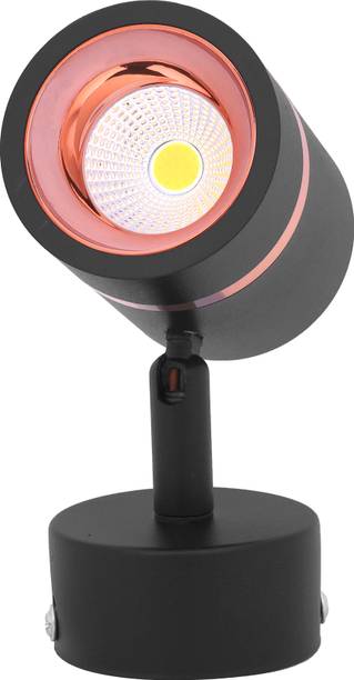 एरोल 9-watt Black Rose Gold finish focus light,Wall light,spot light,Color-Warm White स्पॉट लाइट  सीलिंग लैंप