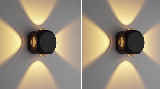 PESCA PESCA Wall Lights Outdoor Lighting (4x3W - Diamond) IP-65 Waterproof (Pack of 2) Ceiling Light Ceiling Lamp